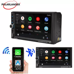 7" 2 Din Coche Estéreo TF/USB/AUX/FM Bluetooth Play IOS Carplay Android Automático - Imagen 1 de 12