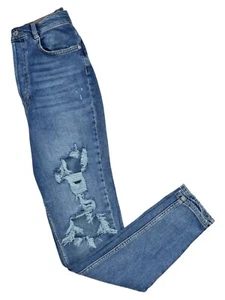 Free People 30Wx28L Phoenix Skinny Leg Distressed Women's Denim Jeans NWT Blue - Picture 1 of 1