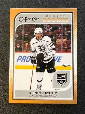 2021-22 UD O-Pee-Chee Glossy Rookies Bronze #R-9 Quinton Byfield LA Kings - Image 1 of 2