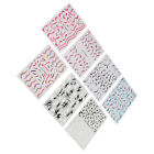 7 Sheets Of Fire Flame Nail Stickers Self Adhesive For Nail Art Decoration D Sds