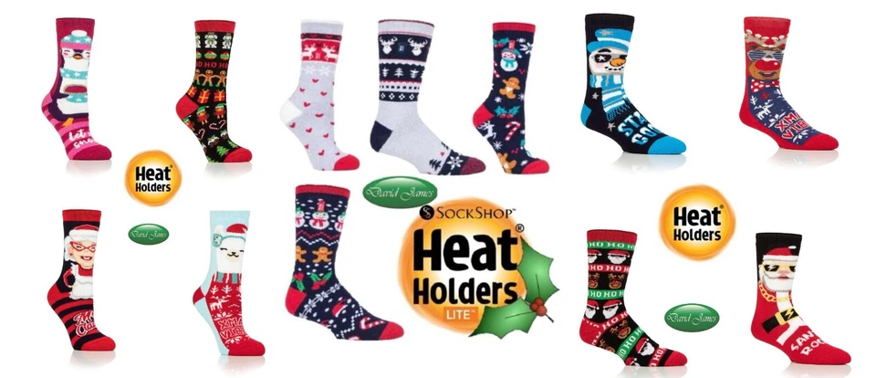 Heat Holders Lite Festive Christmas Winter Warm Thermal Casual Socks Unisex - Image 1 of 1