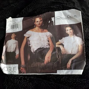 Blusa Top Mujer Vogue 2712 Oscar De La Renta 14 16 18 SIN CORTAR - Imagen 1 de 10