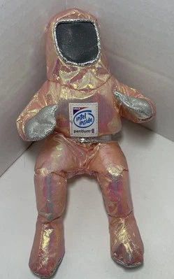 Intel Pentium II Processor Pink Astronaut IT Tech Computer Gift Plush Beanie - Image 1 of 4