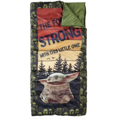 Baby Yoda Kids Sleeping Bag 45 Degree The Mandalorian Star Wars NEW - Image 1 of 4