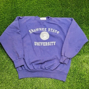 Vintage 90s Shawnee State University Sweatshirt XL 27x29 USA - Picture 1 of 15