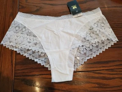 NUEVO CON ETIQUETAS WACOAL BOYSHORT CON BRAGAS DE ENCAJE DESCARADO NOVIA WE115006 BLANCO M Foto 1 de 2