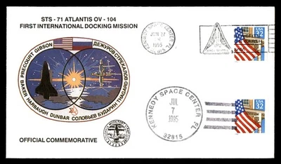 Mayfairstamps US Space 1995 Florida first international docking mission Cover aa - Image 1 of 2