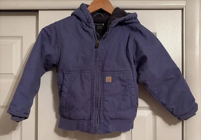 Carhartt Lilac Active Jacket Flannel Sherpa Lined Youth M OJ9564-G Size XS 6 - Image 1 of 4