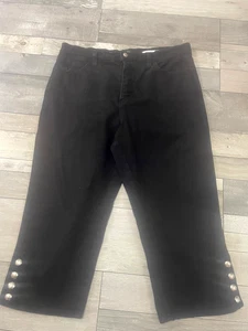 jeans lovely ladies N&D not your figlie nero crop 3/4 capri taglia 16 W34 L20 - Foto 1 di 6