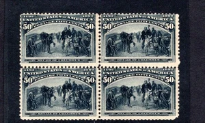 #240 Colombiano 1893 Zecca Blocco di 4 Francobolli, Gomma Originale, HR, Doppio Certificato - Foto 1 di 4