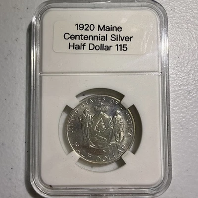 1920 Maine Centennial Silver Half Dollar Rare Find Toned  - Image 1 of 3
