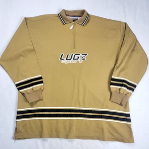Vintage Lugz Sport Shirt Herren 2XL Braun Pullover Langarm 90er Streetwear - Bild 1 von 14