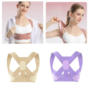 Adult Posture Corrector Back Shoulder Waist Support Fixed Belt Adjustable Brace - Picture 1 of 13