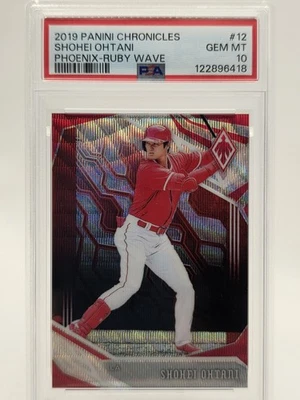2019 Panini Chronicles - Phoenix Shohei Ohtani #12 Ruby Wave Prizm /199 PSA 10 - Image 1 of 3