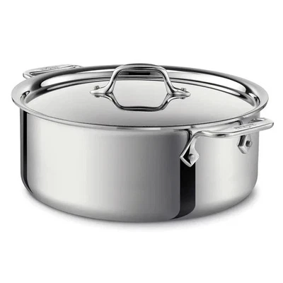 All-clad D3 Stainless 3-ply Bonded 6-qt Stock pot with lid - Image 1 of 4