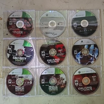 Used Lot Of 9 Xbox 360 Games Various Titles All Cleaned And Have Scratches  - Image 1 of 4