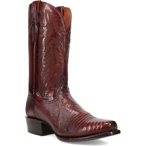 Dan Post Ringold echte Eidechsenhaut hellbraun Western Cowboystiefel (USA Herrengröße) - Bild 1 von 6