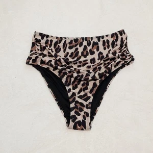 Pantalones de natación de talle alto de leopardo marrón para mujer talla L - Imagen 1 de 3