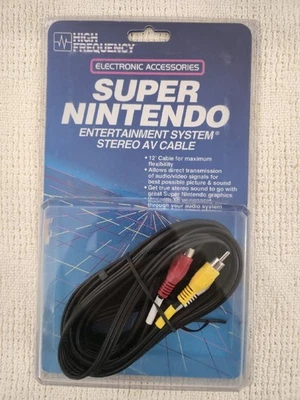 RARE SEALED 1991 Super Nintendo SNES Stereo Cable AV NEW 1991 Toys R Us! - Image 1 of 4
