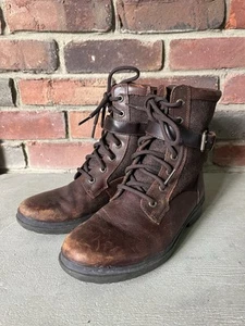 UGG Boots Damen Größe 11 Kesey Braun Leder 1005264 Guter Zustand - Bild 1 von 5