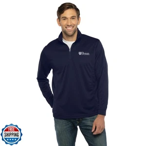 Vantage Apparel Men's Collegiate Micro Mesh Performance Team Color 1/4 Zip Pu - Picture 1 of 5
