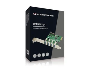 Conceptronic Emrick U34, 4-portowa karta USB 3.0 PCI Express - Zdjęcie 1 z 3