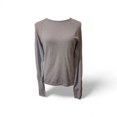 Sudadera Pequeña J McLaughlin Jamey Rayas Botón Puño Oficina Preppy Carrera Foto 1 de 4