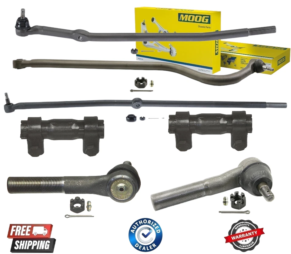 Kit reconstruido de dirección Moog genuino barra de oruga de enlace de arrastre delantero para 00-02 Ram 4x4 Foto 1 de 1