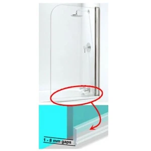 Croydex Dusch Badabtrennung Dichtleiste Glasspalt 1-8mm 100cm lang Dichtleiste - Bild 1 von 10