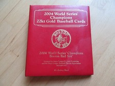18B/2004 WORLD SERIES CHAMPIONS/BOSTON RED SOX 22KT GOLD BASEBALL CARDS!
