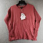 Eileen Fisher Ribbed Silk Cashmere Blend Top Women's S Light Red Crew Neck L/S