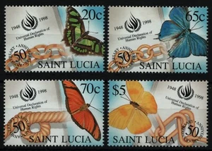 St. Lucia 1998 - Mi-Nr. 1101-1104 ** - MNH - Schmetterlinge / Butterflies - Bild 1 von 1