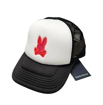 Psycho Bunny Men's Black/White Arvin Trucker Cap - Image 1 of 4
