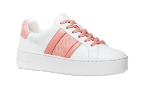 Michael Kors Poppy Logo Stripe Lace Up Sneakers $185 NIB - Picture 1 of 10
