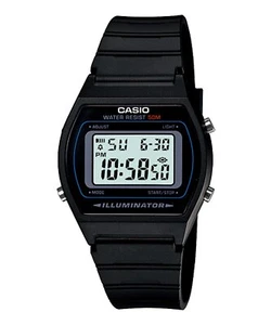 Unisex Wristwatch CASIO W-202-1AVEF Silicone Black Chrono Timer VINTAGE - Picture 1 of 1