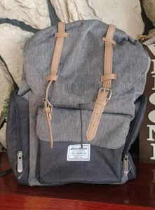Eddie Bauer Legend Backpack Diaper Bag w/ 7 Pockets, Grey Heather Color - Picture 1 of 4