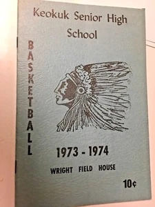 KEOKUK HIGH SCHOOL  BASKETBALL PROGRAM  1973-4 - Picture 1 of 3