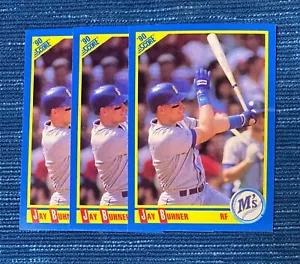 Lotto 3 carte 1990 SCORE JAY BUHNER #521 Mariners - Foto 1 di 1