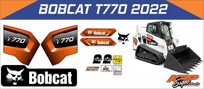 Juego de calcomanías de vinilo Bobcat T770 2022 - Equipo de construcción CAT Foto 1 de 2