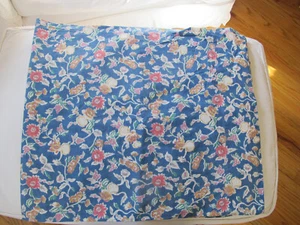 Ralph Lauren “Jardin” Blue Floral  Queen Flat Sheet. - Picture 1 of 4