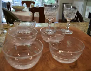 Tippin-Francescano Anversa Cristallo 5 dita ciotole e 2 calici acqua - Foto 1 di 8