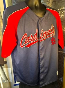 MLB Dynasty - Herren Trikot blau St. Louis Cardinals Knopfleiste Gr. L - Bild 1 von 6