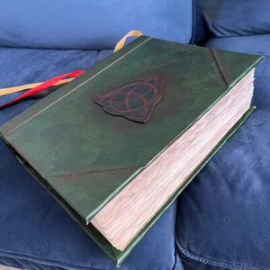 Book Of Shadows Green Cover Bound Spells Records Spellbook Retro Gifts GF ZC - Picture 1 of 9