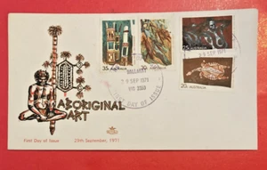 1971 Australia Aboriginal Art Set Of 4 Stamps by Royal FDC - Bild 1 von 2