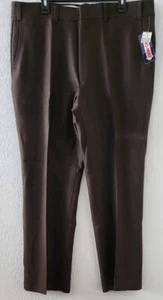 Pantalones Two Way Vintage Para Hombre Talla 40x32 Marrón Poliéster Informal Ropa de Trabajo - Imagen 1 de 6