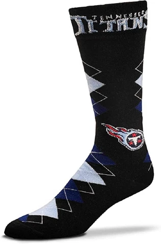 NFL Tennessee Titans Socks Fan Nation Argyle Dress Socks One Size Fits Most Men Cover