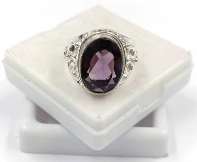 New Sale!! 21-23 Ct Certified Gems Purple Amethyst 925 Sterling Silver Ring JKF - Image 1 of 4