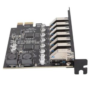 7 Port PCIE Expansion Card Easy Operation 7 Ports USB3.2 PCI Express Expansion - Photo 1/12