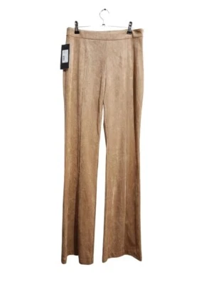 Pantalones para mujer MARCIANO by GUESS Leonie Bootcut tiro alto imitación gamuza tostados 4 Foto 1 de 4