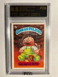 1985 Garbage Pail Kids Bad Breath Seth #70a Sticker FCG 8.5 NR-Mint - Bild 1 von 2